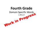Third Grade Domain Specific Words A thru F