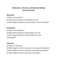 Earthquakes, Volcanoes, and Mountain Building Quiz Study Guide