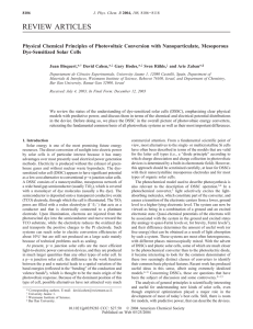 Physical chemical principles of photovoltaic conversion