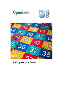 Complex numbers - The Open University