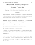 Chapter 11. Topological Spaces: General Properties