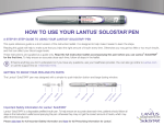 HOW TO USE YOUR LANTUS® SOLOSTAR® PEN