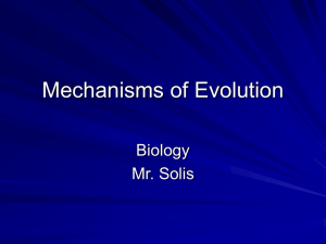 Mechanisms of Evolution