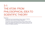 3-1: The Atom: From Philosophical Idea to Scientific Theory