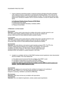 PULMONARY PRACTICE TEST Answers and