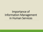 Importance of Information Management in Human Services