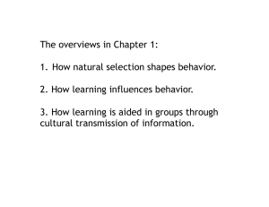 The overviews in Chapter 1: 1. How natural selection shapes
