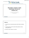 What Makes a Problem a Public Health Issue?