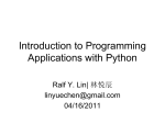 Introduction: first taste of Python