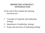 marketing strategy - introduction