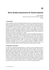 Bone Quality Assessment for Dental Implants