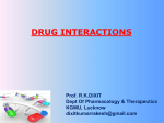 Drug Interactions Pharmacolgoy Prof. R. K. Dixit