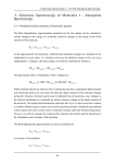 Chapter 3: Electronic Spectroscopy I