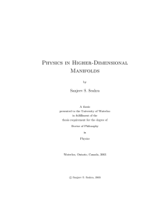 Physics in Higher-Dimensional Manifolds