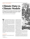 Climate Data vs. Climate Models