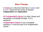 Noun Clauses