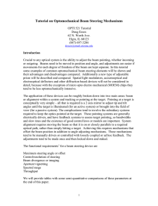 Tutorial on Optomechanical Beam Steering Mechanisms