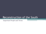 Reconstruction of the South