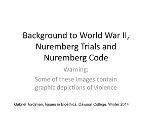 Background to World War II, Nuremberg Trials