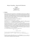 Design of Algorithms - Homework III (Solutions)