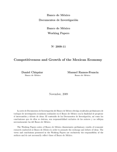 Competitiveness and Growth of the Mexican Economy
