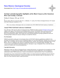 Geologic and physiographic highlights of the Black Canyon of the