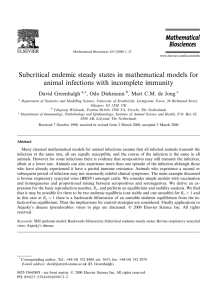 Subcritical endemic steady states in mathematical models for animal