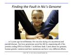 Finding the Fault in Nick`s Genome – sp2015