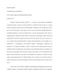 Cognitive Behavioral Therapy Reflection Paper