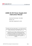 150W AC/DC Power Supply Unit Instruction Manual