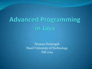 Advanced Programming in Java