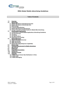 Mobile Advertising Guidelines - Mobile Marketing Association