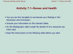 Activity 7.1–Genes and health