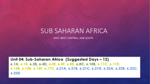 Sub Saharan Africa