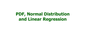PDF, Normal Distribution and Linear Regression