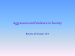 Aggression and Violence in Society