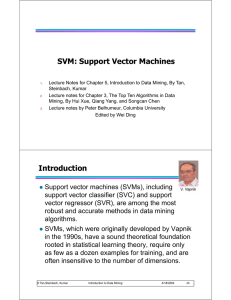 SVM: Support Vector Machines Introduction