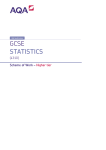 GCSE Statistics Scheme of Work Higher Tier Teacher