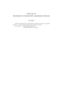 Notes for an Introduction to Kontsevich`s quantization theorem B