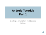 Android Tutorial: Part 1