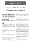 Design and Conduct of Clinical Trials