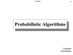 Probabilistic Algorithms