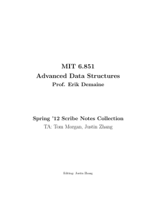 MIT 6.851 Advanced Data Structures