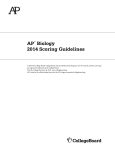 AP® Biology 2014 Scoring Guidelines