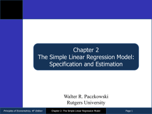ASSUMPTIONS OF THE SIMPLE LINEAR REGRESSION MODEL