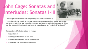 John Cage: Sonatas and Interludes: Sonatas I-III