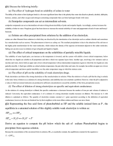 Q1) Discuss the following briefly: (a) The effect of hydrogen bond on