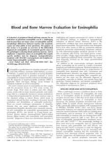 Blood and Bone Marrow Evaluation for Eosinophilia
