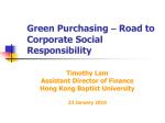 Green Purchasing - The Council of Hong Kong Professional