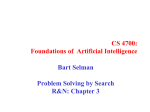 CS 4700: Foundations of Artificial Intelligence Bart Selman Problem